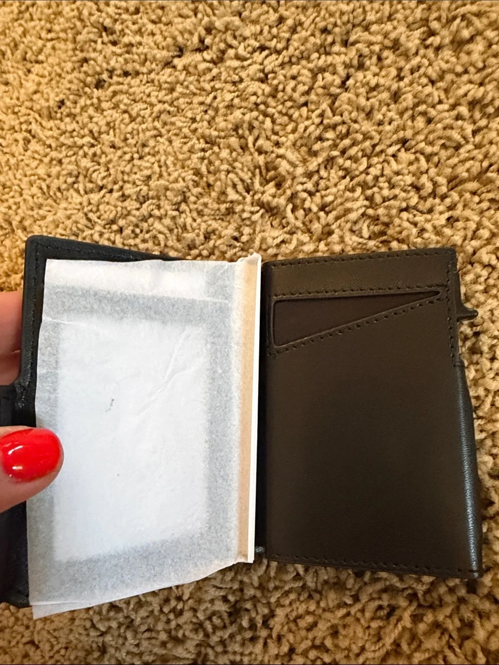 Slim Black Magnetic Card & Key Holder/wallet